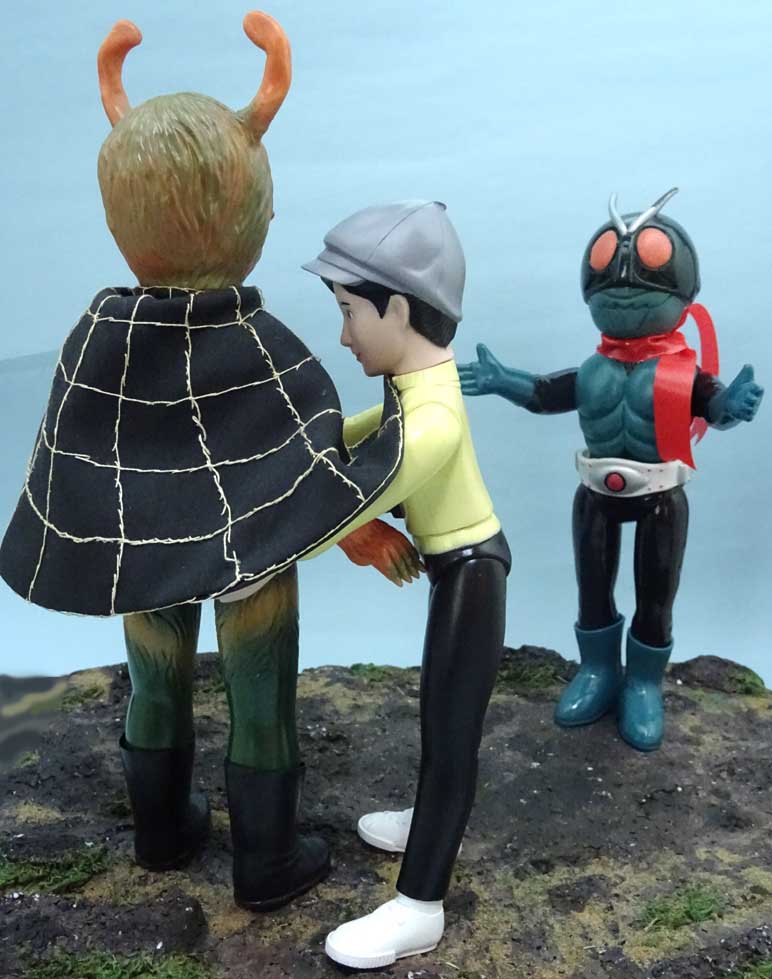 第一話シリーズ 仮面ライダー より 怪奇蜘蛛男 レトロソフビ編 怪獣怪人大行進 第一話シリーズ 仮面ライダー より 怪奇蜘蛛男 レトロソフビ編 怪獣怪人大行進