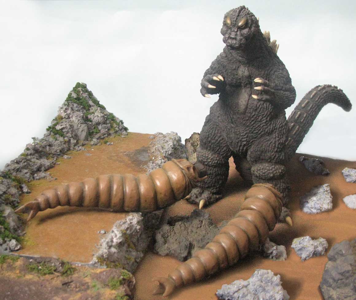 モスラ対ゴジラ(3) リアルソフビ編 M1GO vs PARADISE(幼虫)その3