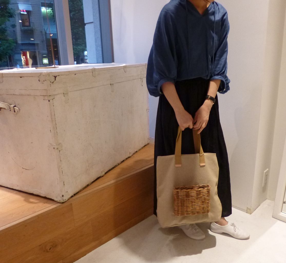 新しいカゴバッグ ラタンポケットの２ｗａｙトート Adieu Tristesse Press Diary
