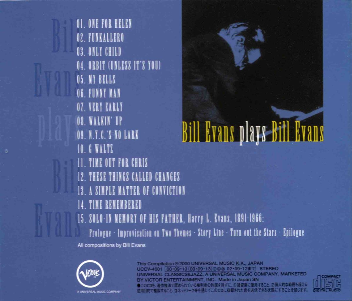 BILL EVANS PLAYS BILL EVANS-2