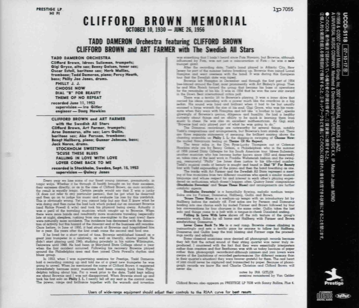 CLIFFORD BROWN MEMORIAL-2
