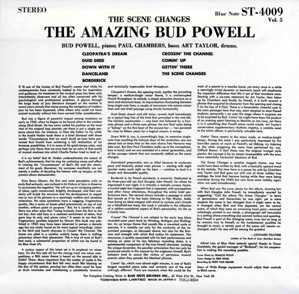 THE SCENE CHANGES - THE AMAZING BUD POWELL VOL.5-2