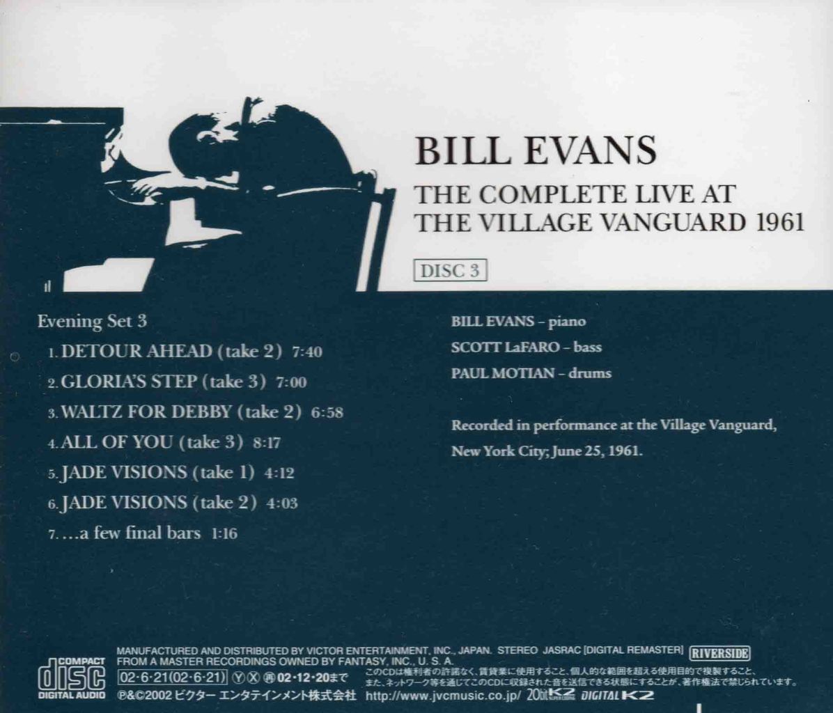 THE COMPLETE LIVE AT THE VILLAGE VANGUARD 1961-8