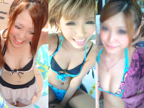 可愛いギャルが水着姿を自撮り