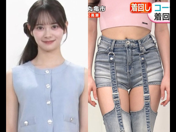 AKB４８伊藤百花 朝の情報番組でエッチなふともも露出