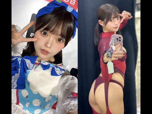 IQ９９猫好杏 エッチな衣装でお尻を大胆露出