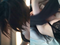 サブスク彼女で逢沢りながエロい黒ブラ騎乗位濡れ場シーン演じる