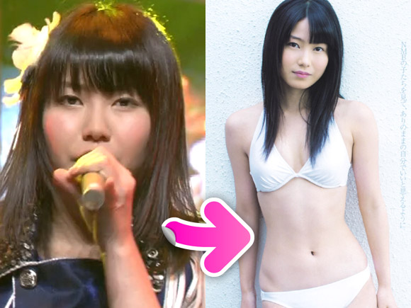 太ったゆいはんと痩せたゆいはんの比較画像