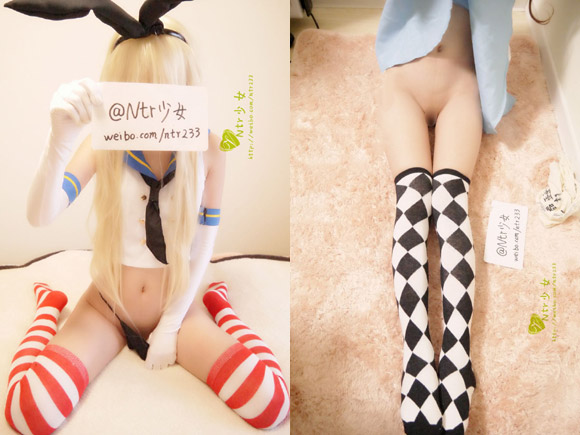 中国版Twitterのweibo(微博)でコスプレパイパン晒してたNTR少女がエロい