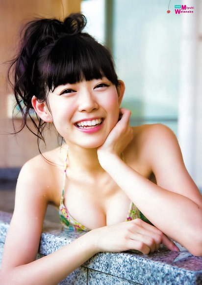 【NMB４８】渡辺美優紀がグラビアラッシュで恒例の入浴シーン＆メイドコス＆制服姿　画像×３０