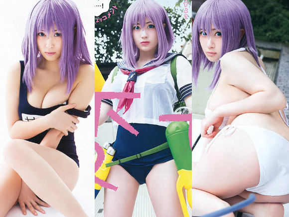 御伽ねこむ(20) 「変女」過激な爆乳スク水。画像×41