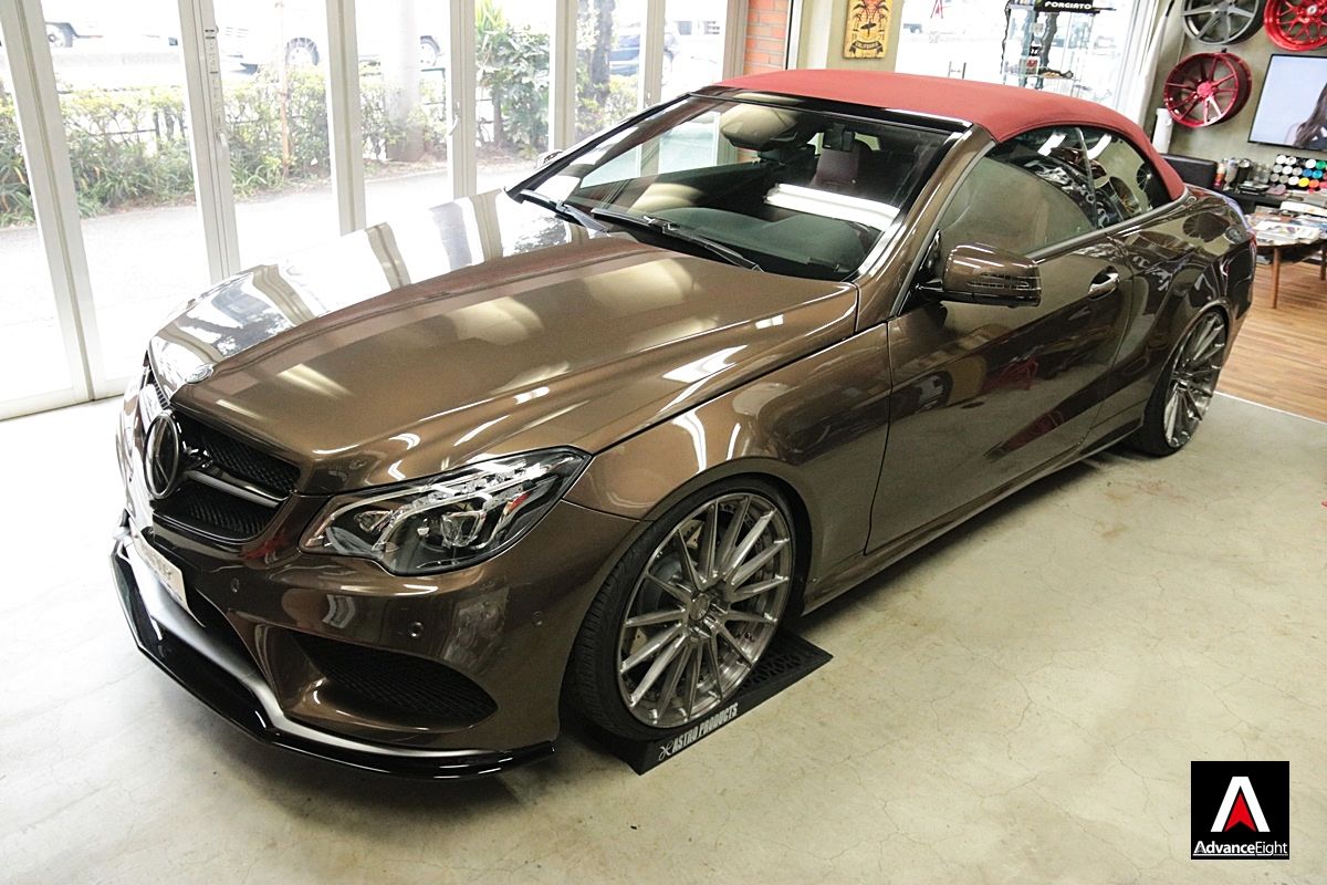 W207 Eクラスカブリオレシャコ短セッティングをBCRacing車高調で W207 Eクラスカブリオレシャコ短セッティングをBCRacing車高調で