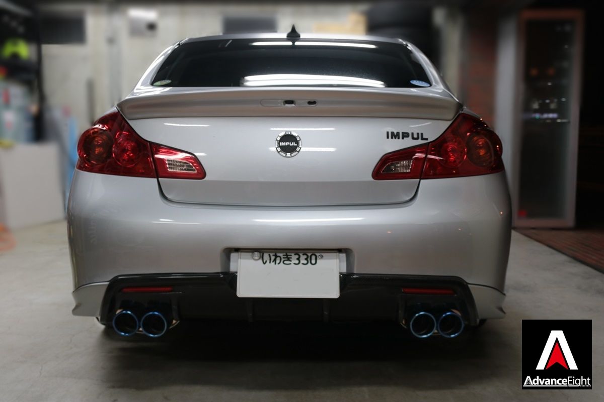 V36スカイラインセダン!ワンオフ4本出しマフラー!リアピース V36スカイラインセダン!ワンオフ4本出しマフラー!リアピース