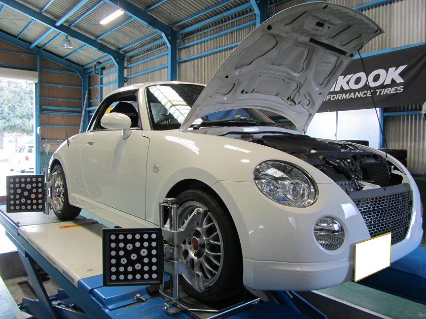 コペン 四輪アライメント 愛知県 フォルツァ Forzaの一言