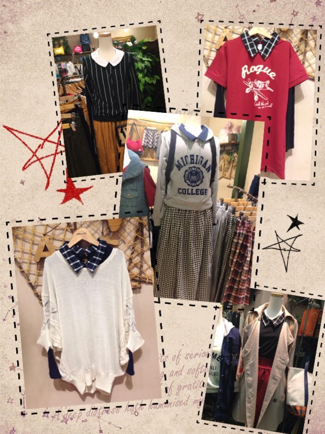 襟付きインナーカットソー W Africataro 日吉津店