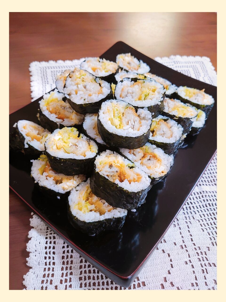 白身魚のフライde太巻き ナマモノng子供も食べれる 節分ごはん あふろのごはんブログ