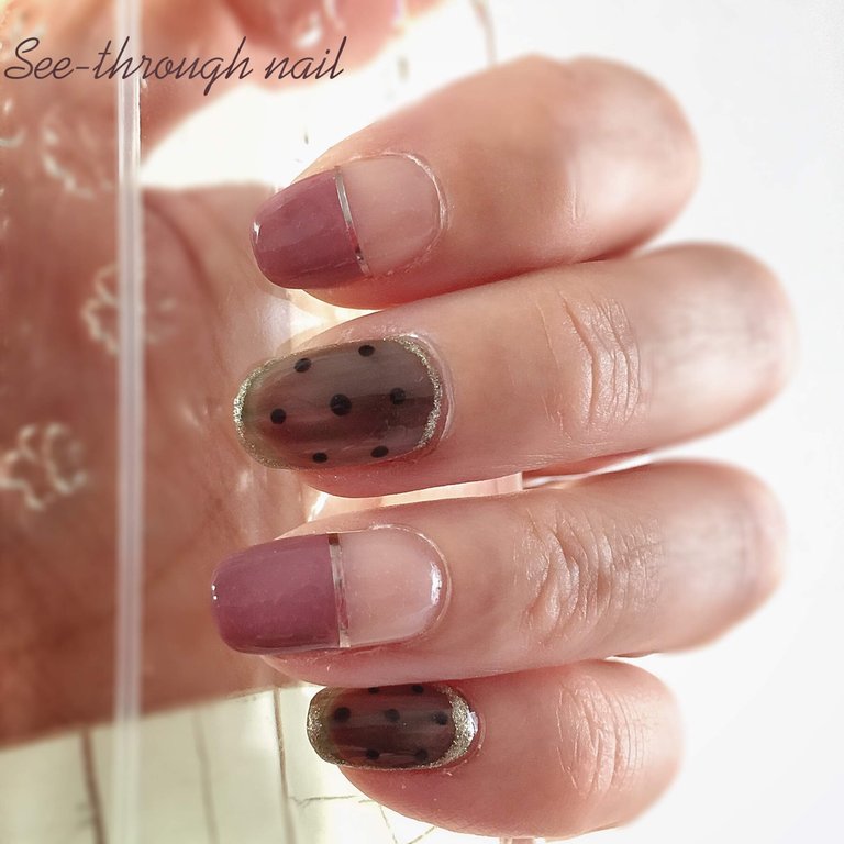 セリア リキュールネイルでシースルーネイル Life In One Day 花と猫 時々ｄｉｙ