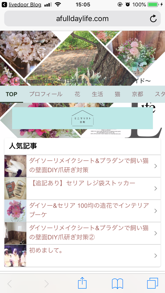 ライブドアブログ オリジナルヘッダー画像の設定方法 Life In One Day 花と猫 時々ｄｉｙ