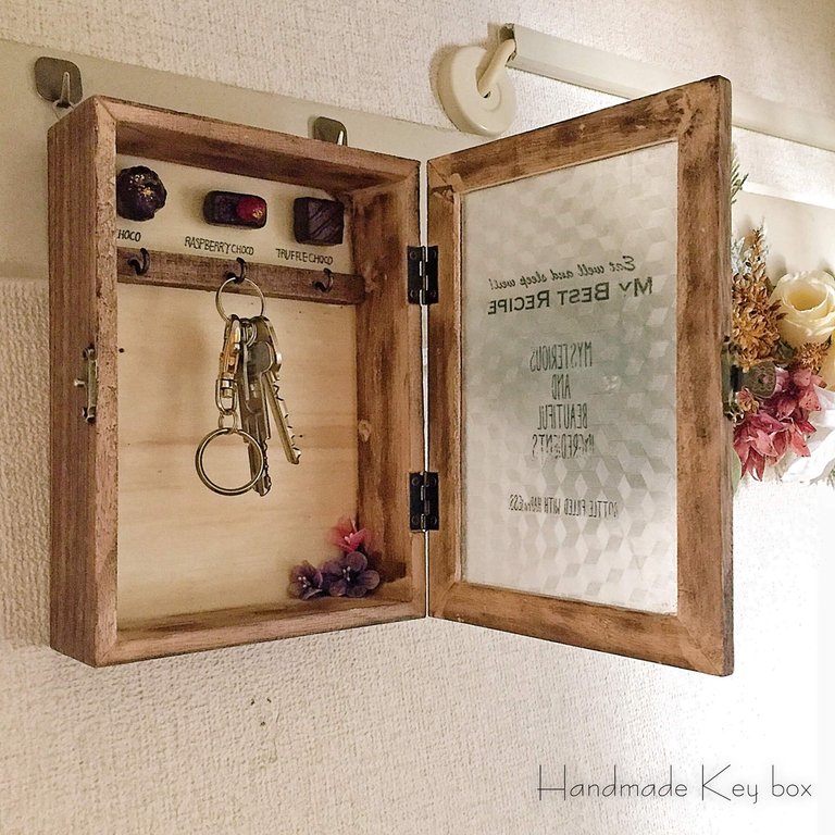 100均木製コレクションケースでキーボックスをｄｉｙ Life In One Day 花と猫 時々ｄｉｙ