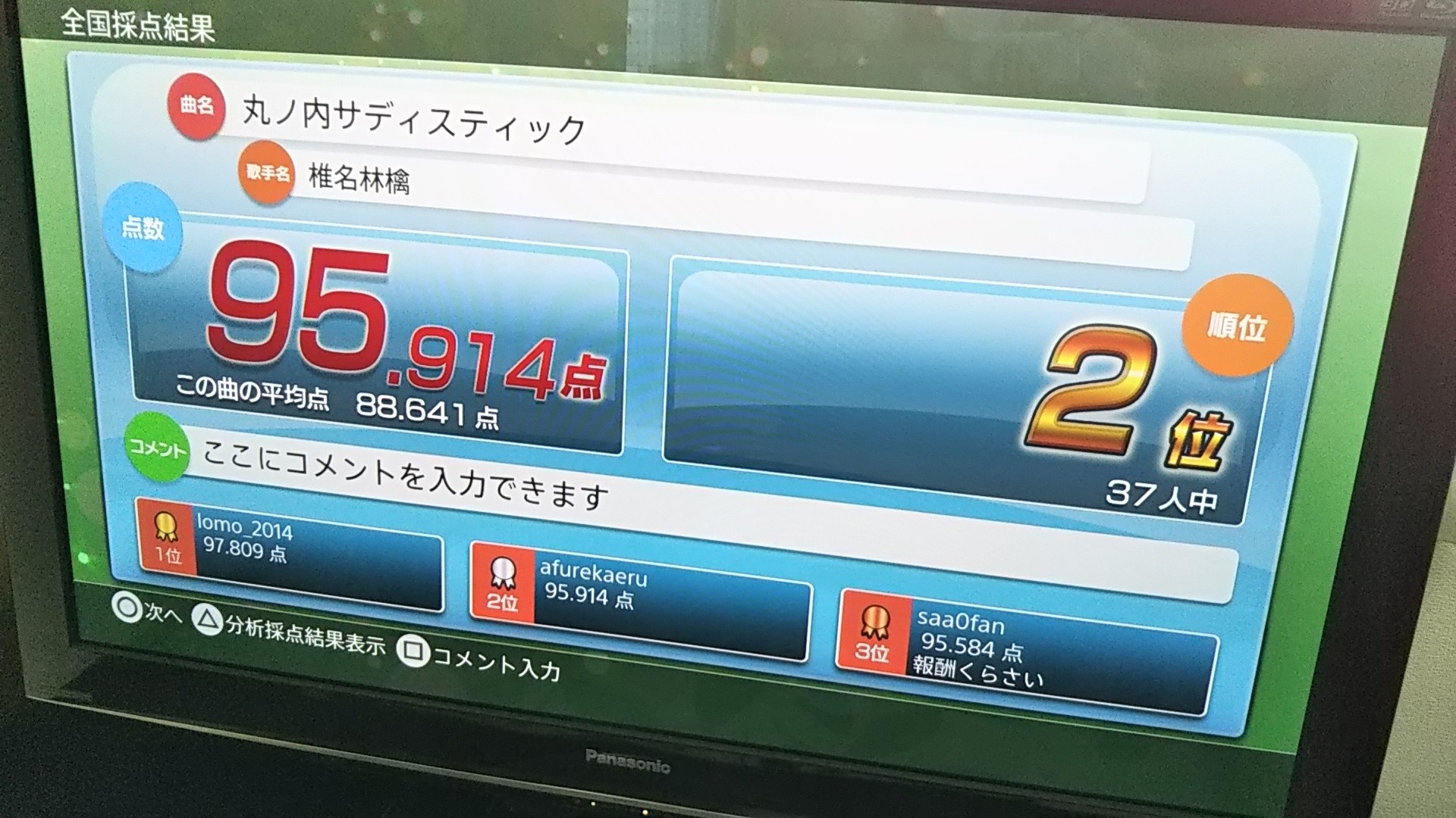 Ps4ジョイサウンド カラオケ高得点の記録 随時更新 あふれかえる杉本のあふれかえらナイト