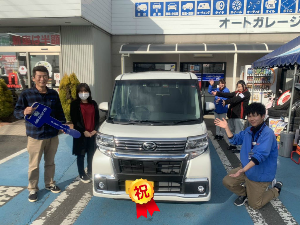 祝 ダイハツ タントカスタム納車 オートガレージオオタのスタッフブログ 祝 ダイハツ タントカスタム納車 オートガレージオオタのスタッフブログ