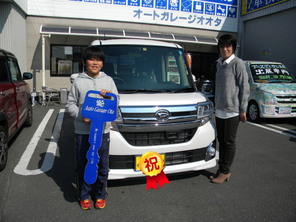 祝 タントカスタム 納車 オートガレージオオタのスタッフブログ