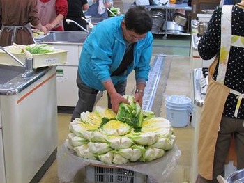 韓国風キムチ漬け体験教室