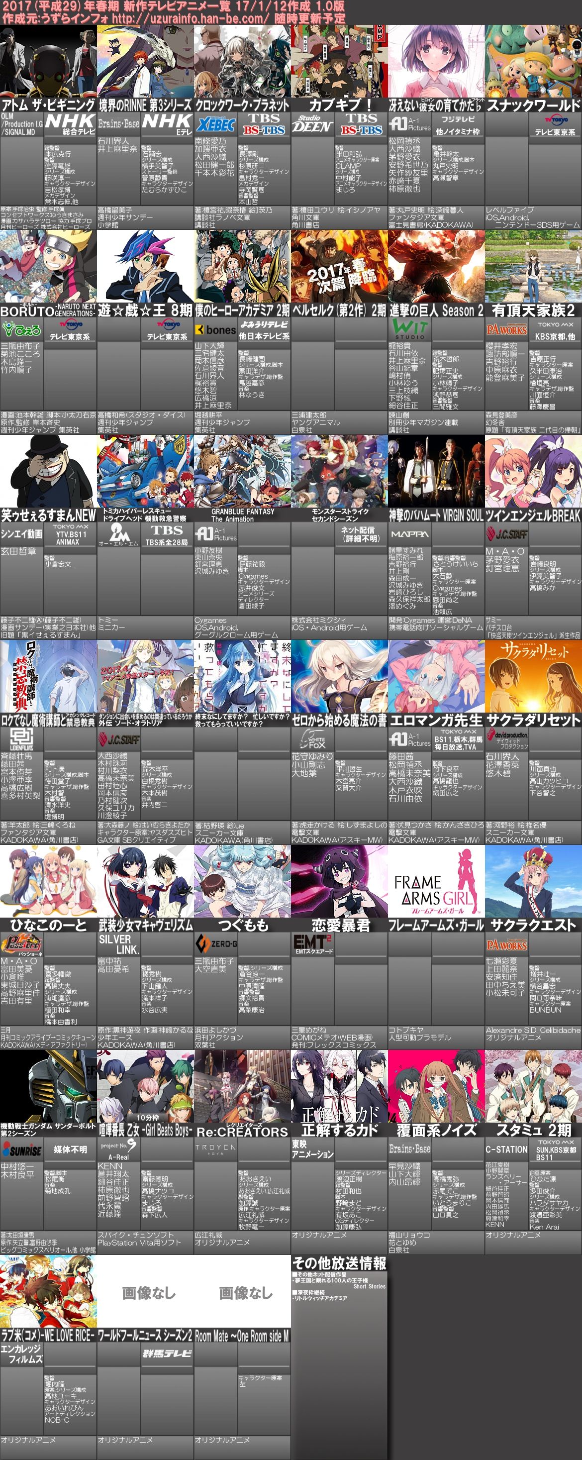 17年春アニメ一覧 1 0版 が公開 Ps4版 イース 初回特典はイース と閃の軌跡 の資料集 他 本日のニュース Ahusaの独断アニメ ゲームレビュー 17年春アニメ一覧 1 0版 が公開 Ps4版 イース 初回特典はイース と閃の軌跡 の資料集 他 本日のニュース Ahusaの独断アニメ ゲームレビュー