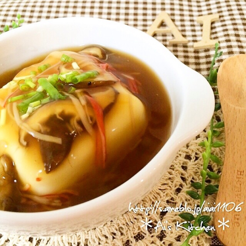 レンジで3分♡ズボラに見えない!絶品あんかけ豆腐♡