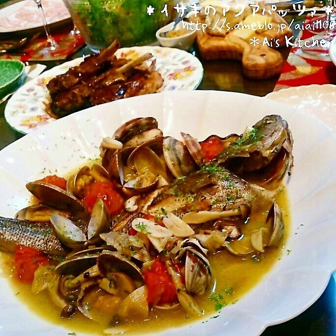 難しそうで簡単すぎる♡クリパ用♡イサキのアクアパッツァ♡