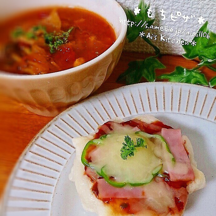 余ったお餅で♡フライパンで作る簡単もちピザ♡