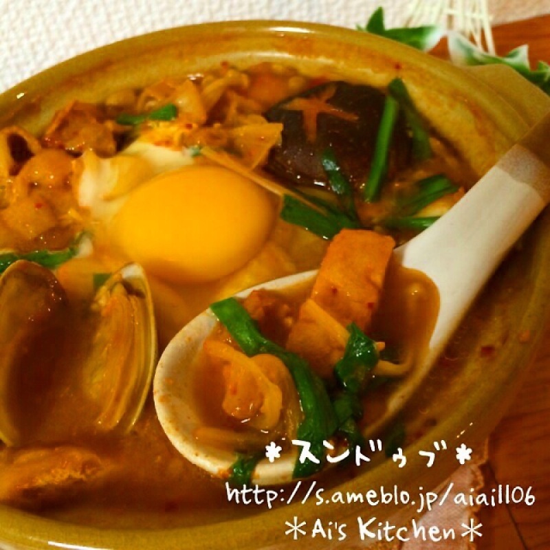 *鍋部*煮るだけ簡単スンドゥブ♡さつきさん300投稿記念