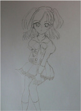 夢原鉛筆線下描き/110622