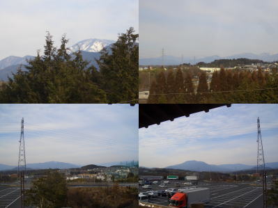 恵那峡サービスエリアから見える山々