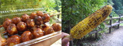 屋台で買った食べ物