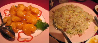 エビチリとチャーハン