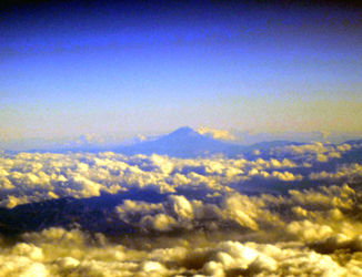 機内的富士山