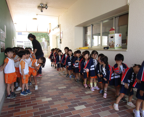 明石　保育園　消火訓練