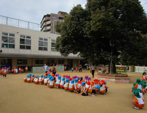 明石　保育園　避難訓練