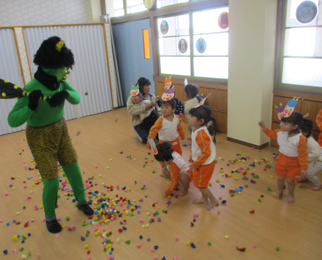 明石 保育園 豆まき