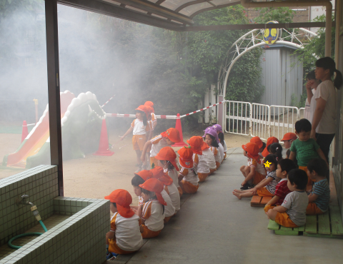 明石 保育園 花火講習1