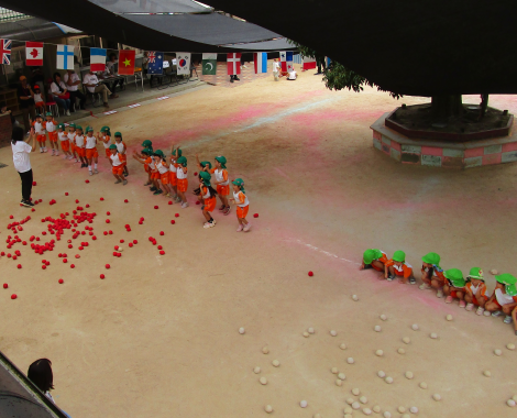 明石 保育園 玉入れ2