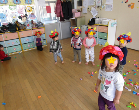 明石 保育園 節分お制作