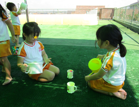 明石　保育園　おままごと