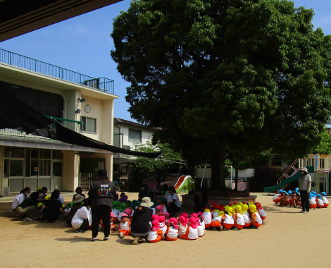 明石 保育園 避難訓練