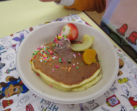 明石　こども園　パンケーキ