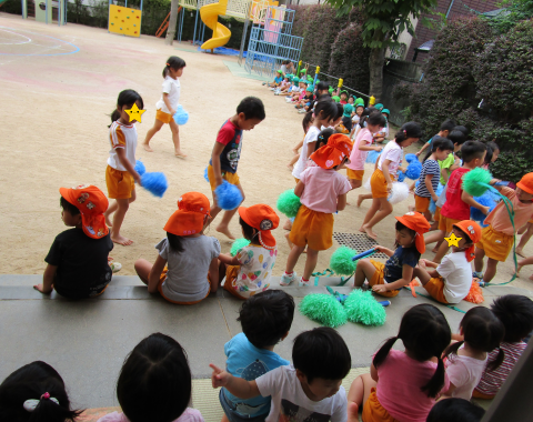 明石 保育園 運動会練習3