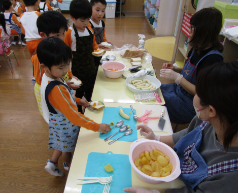明石 こども園 クッキング1