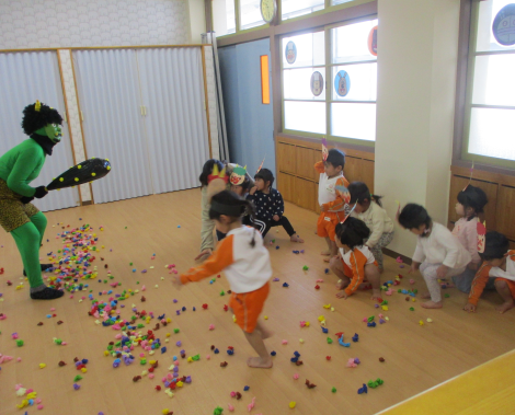 明石 保育園 節分1