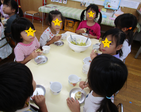 明石 保育園 クッキング1